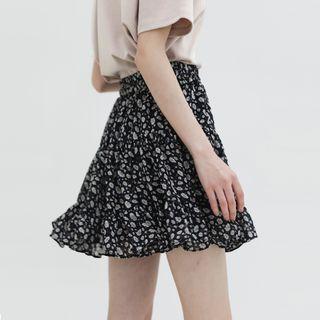 High Waist Floral Agaric Laces Skirt