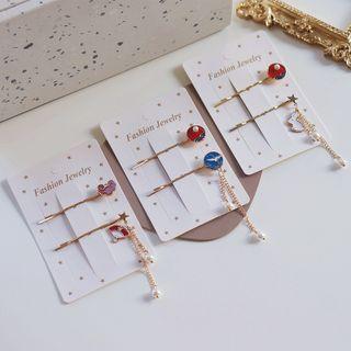 Set Of 2: Alloy Hair Pin (various Designs)
