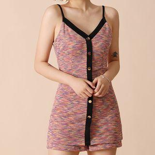 Spaghetti Strap Melange Playsuit