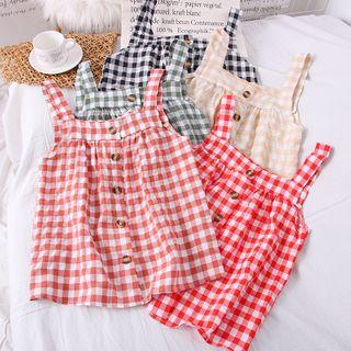 Checker Sleeveless Top