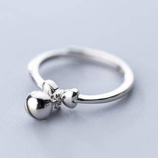 925 Sterling Silver Bell Open Ring As Shown In Figure - One Size