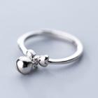 925 Sterling Silver Bell Open Ring As Shown In Figure - One Size