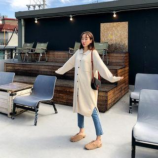 Boxy-fit Long Knit Shirtdress