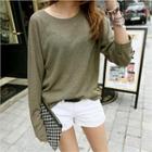 Round-neck Sheer Knit Top
