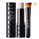 Luna - Essence Stick Foundation Spf 37 Pa+++ (#21 Light Beige) 9.5g With Face Brush 2 Pcs