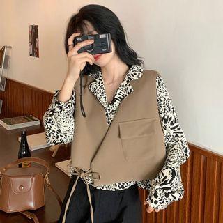 Leopard Print Shirt / Wrap Vest