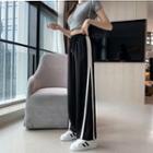 Two Tone Slit Wide Leg Pants