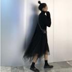 Long Sweater / A-line Midi Skirt