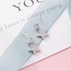 Rhinestone Alloy Star Dangle Earring 1 Pair - S925 Sterling Silver Needle - One Size