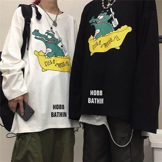 Alligator Print Long-sleeve T-shirt