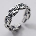 925 Sterling Silver Chain Open Ring 1pc - Silver - One Size