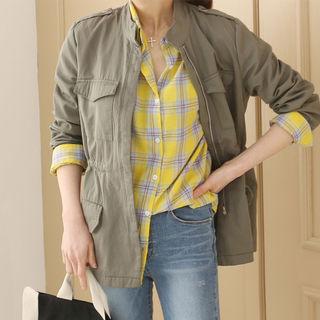 Epaulet Multi-pocket Military Jacket