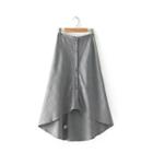 Houndstooth Dip-back A-line Skirt