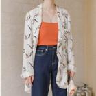 Floral Print Blazer White - One Size