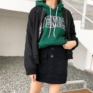 Long Sleeve Plain Zip Jacket