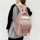 Two-tone Cotton Blend Backpack