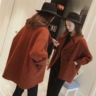 Dolman-sleeve Double Breasted Coat