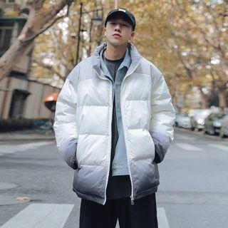 Long-sleeve Gradient Zipped Padded Coat