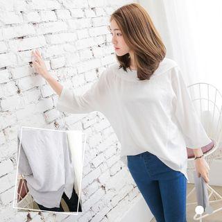 Textured Button-up Back Top
