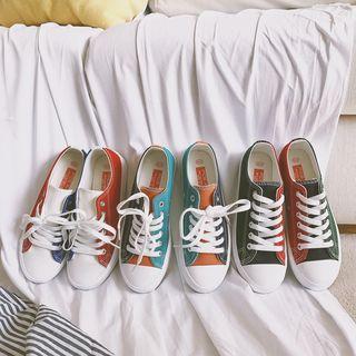 Canvas Color-block Sneakers