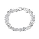 Simple And Fashion Round Bracelet Silver - One Size