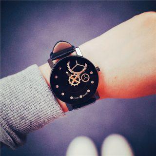 Gear Print Strap Watch