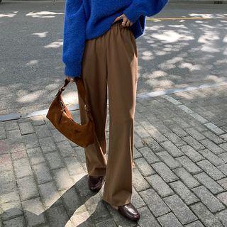 Straight-leg Wool Pants