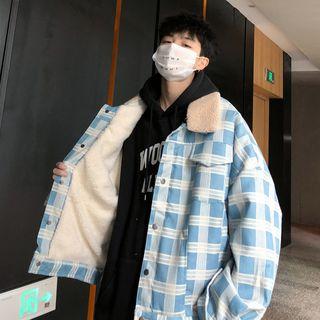 Fleece-lining Checker Jacket