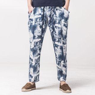 Straight-fit Printed Pants