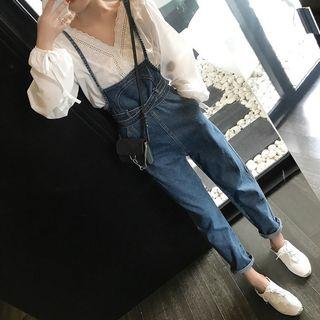 Strappy Jumper Wide Leg Jeans
