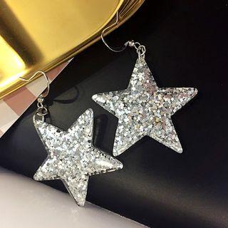 Star Glittered Earrings