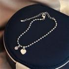 Heart Necklace Bracelet - One Size