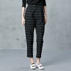Plaid Cropped Tapered Pants