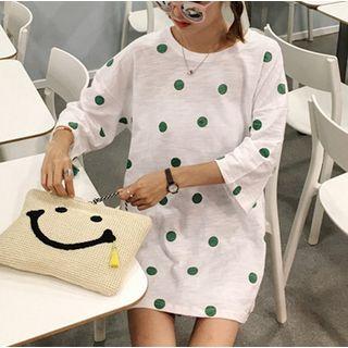 Dotted 3/4 Sleeve T-shirt