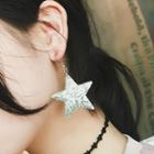 Glitter Star Dangle Earrings