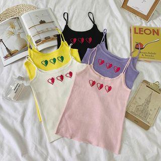 Heart Printed Knit Camisole