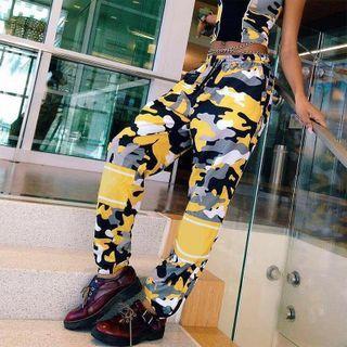 High-waist Camouflage Print Sweatpants