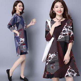 Patchwork A-line Dress