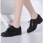 Lace-up Genuine Leather Fringe Shoes