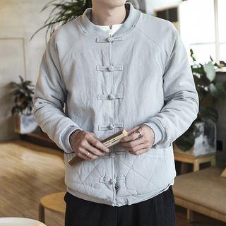 Fleece-lined Frog-button Jacket
