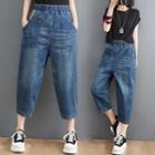 Band-waist Capri Tapered Jeans