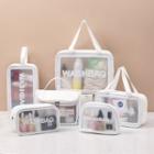 Set Of 3: Lettering Pvc Makeup Bag (various Designs)