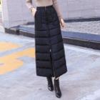 Padded A-line Midi Skirt