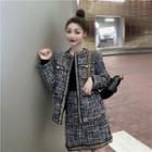 Tweed Jacket / Mini Tweed Skirt