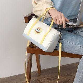 Top Handle Cartoon Applique Crossbody Bag