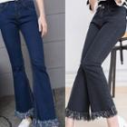 Frayed Boot Cut Jeans