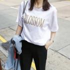 Blossom Glitter-letter T-shirt