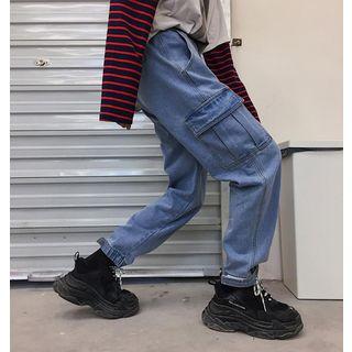 Couple Matching Straight Fit Cargo Jeans