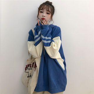 Contrast Sleeve Oversized Hoodie