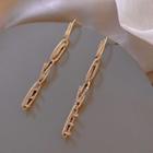 Love Lettering Chain Fringed Earring 1 Pair - Earring - Gold - One Size